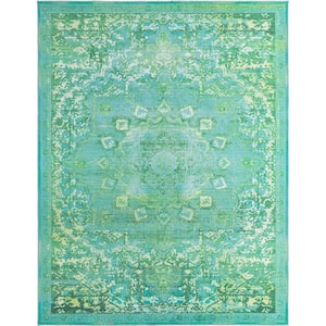 Renaissance Roma Spring Green 10 ft. 6 in. x 13 ft. Machine Washable Area Rug