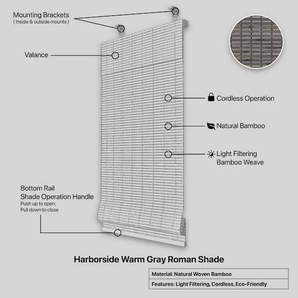 Home Decorators Collection 49.5 in W X 72 in L Warm Gray