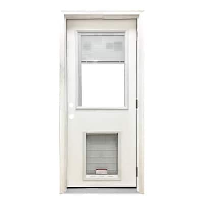 Steel door with hotsell dog door built in