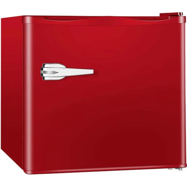 COWSAR 1.2 cu. ft. Compact Manual Defrost Mini Freezer with Adjustable Temperature Controls in Red