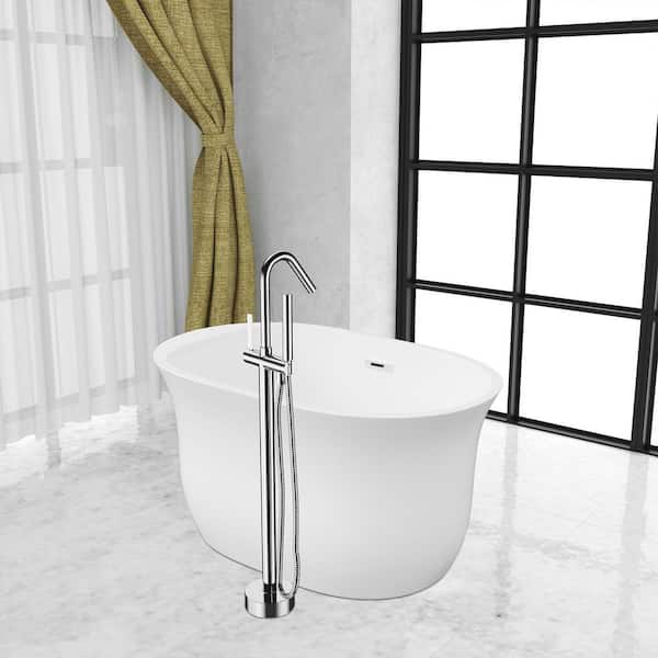 Satico 43-3/4 in. High Arch Single-Handle Bathtub Filter with Handheld Shower in Chrome