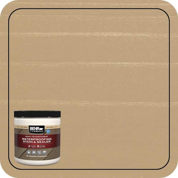 8 oz. #ST-337 Pinto White Semi-Transparent Waterproofing Exterior Wood Stain and Sealer Sample