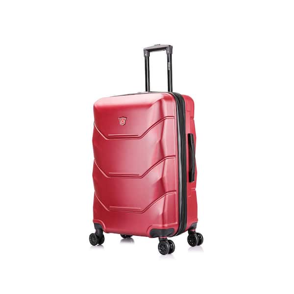 DUKAP Zonix 26 in. Wine Lightweight Hardside Spinner Suitcase