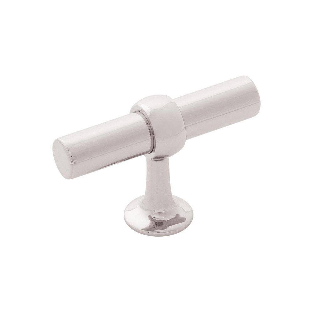 Ostia Collection Knob 2.50 in. x 0.81 in. Polished Nickel T-Shaped Cabinet Knob price history on PriceWatchPro