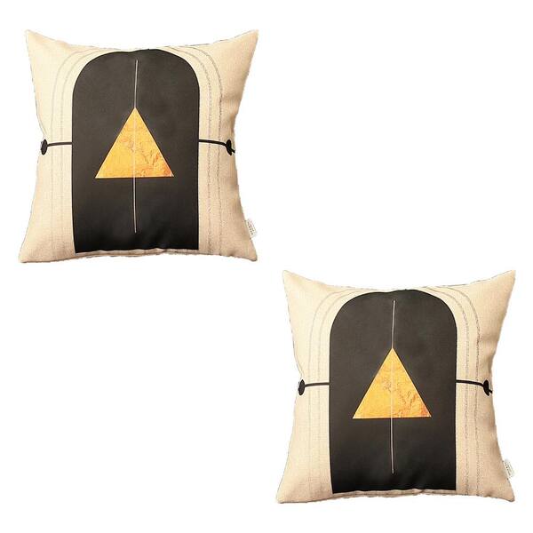 Set of 2 Brown Boho Chic Throw Pillow Covers Set of 2 Brown Boho Chic Throw Pillow Covers