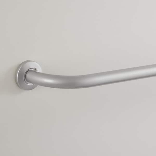 Eclipse Barnes 28 in. - 48 in. Adjustable Blackout Wrap Curtain Rod 1 in. in Brushed Nickel