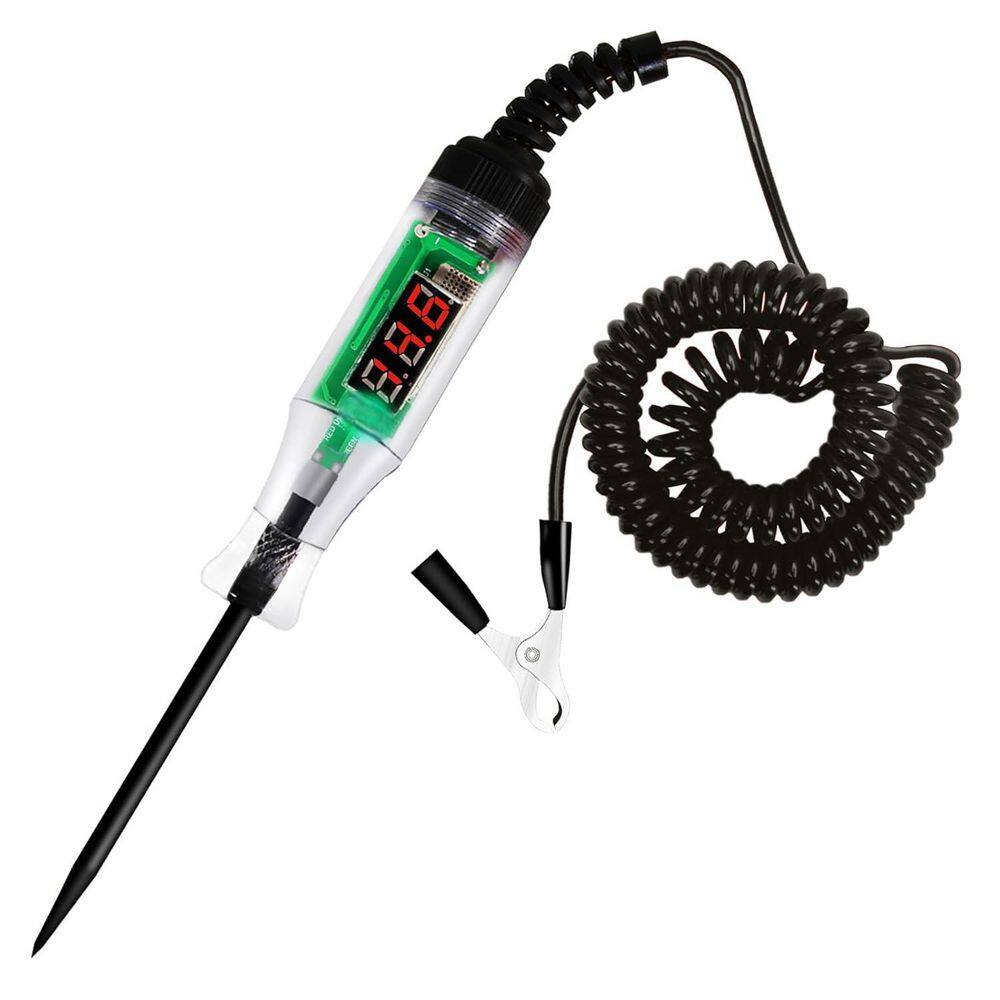 LED Digital Display 3-48-Volt Automotive Circuit Tester Pen with Dual Color Polarity Indicator Extended Spring Wire price history on PriceWatchPro