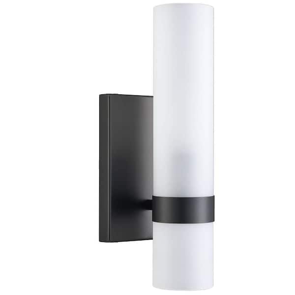 CLAXY 4.3 in. 1-Light Black Modern Wall Sconce with Standard Shade