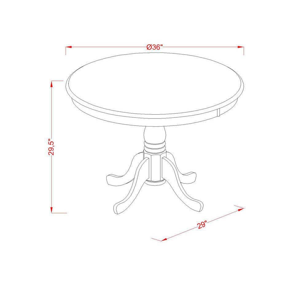 Natural Oak 5-Piece Round Dining Set with Lattice Back Chairs