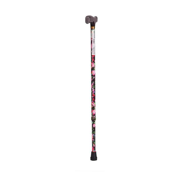 DMI Lightweight Adjustable Foot Cane with Derby Top in Floral 502-1351-9909  - The Home Depot