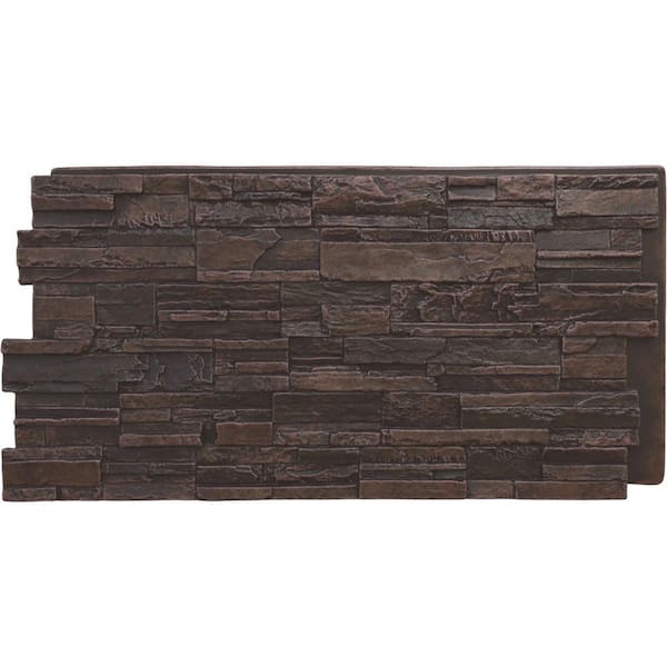 cascade tobacco Cascade Stacked Stone, EverStone Faux Stone Siding Panel