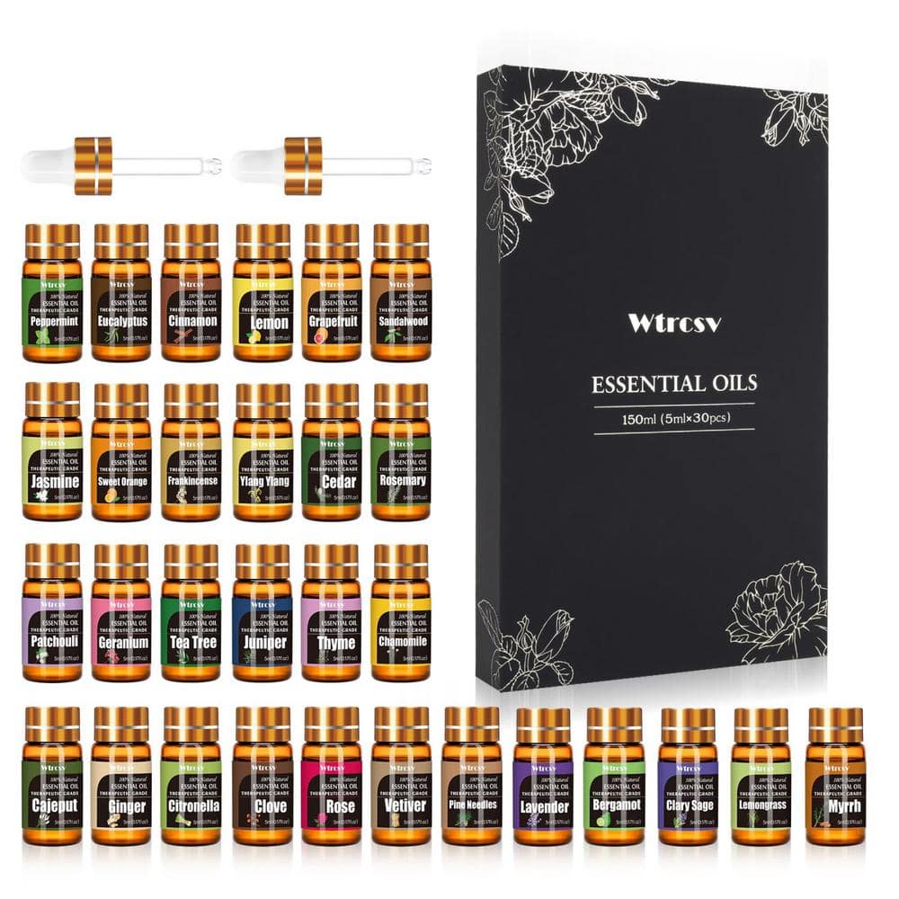 0.17 fl. oz. 100% Natural Essential Oils Set for Diffuser, Humidifier, Arom