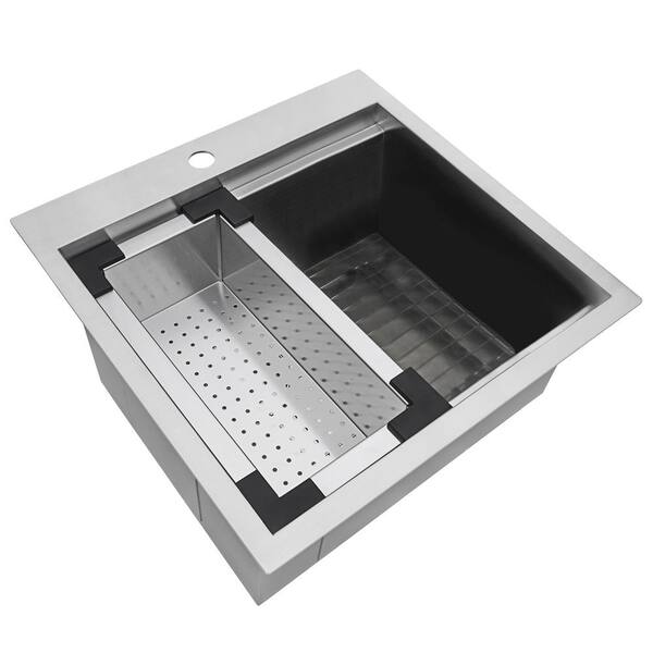 Ruvati Vino 21 in. Drop-in Topmount Single Bowl 16-Gauge