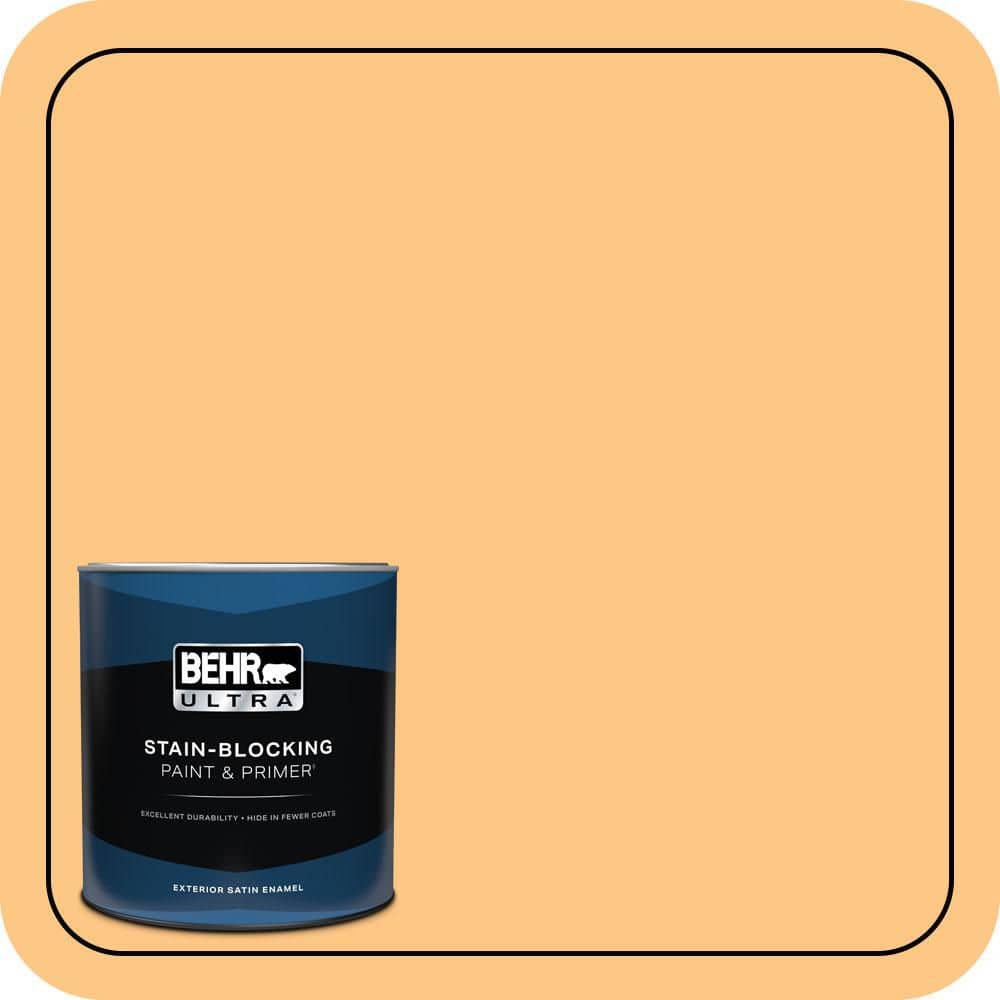 1 qt. #P240-4 Mango Tango Satin Enamel Exterior Paint & Primer price history on PriceWatchPro