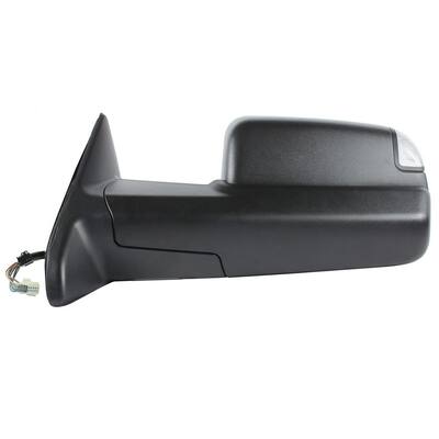 Towing Mirror for 09-12 Dodge Ram 1500 10-12 2500 10-11 3500 Code (GPD) Flip Head Textured Black LH Heated Power