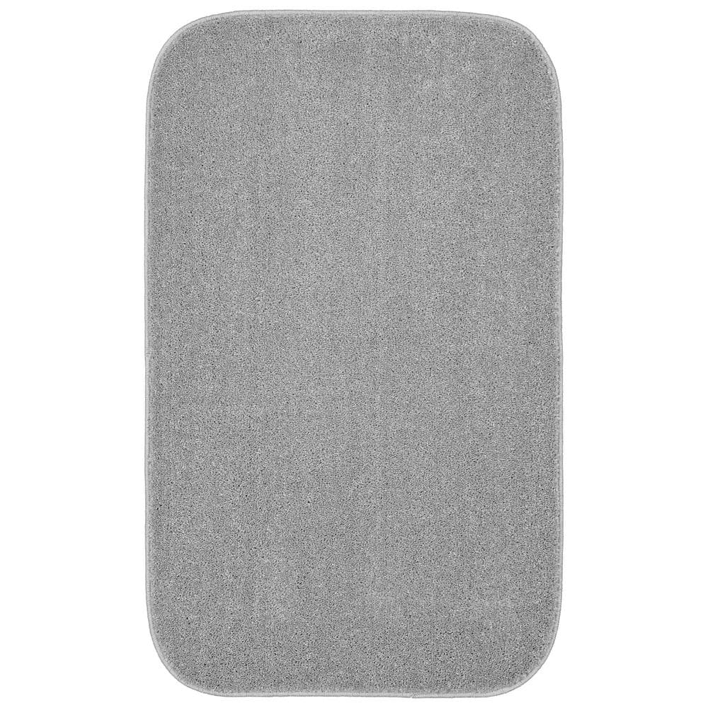Garland Rug Gramercy 24 in. x 40 in. Silver Plush Bath Rug