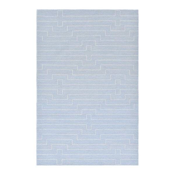 Solo Rugs Barry Contemporary Blue 8 ft. x 10 ft. Area Rug