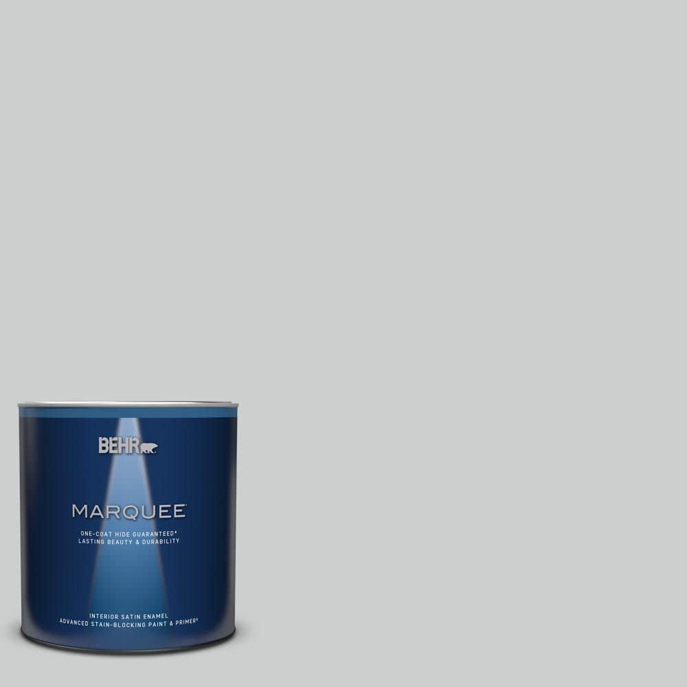 BEHR MARQUEE 1 qt. 760E2 Manhattan Mist Satin Enamel Interior Paint & Primer 745004 The Home