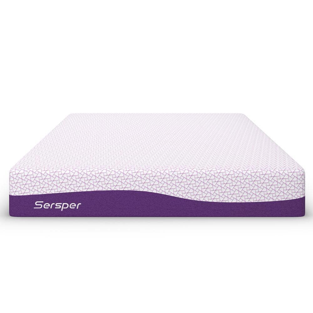 Twin Purple Bamboo Charcoal Gel Memory Foam Mattress