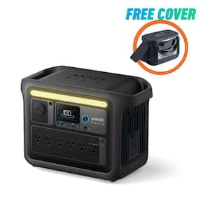 1800W Output/2400W Peak SOLIX C1000 X Black Push Button Start LFP Battery Powered Generator for Home Backup,Outdoor Trip