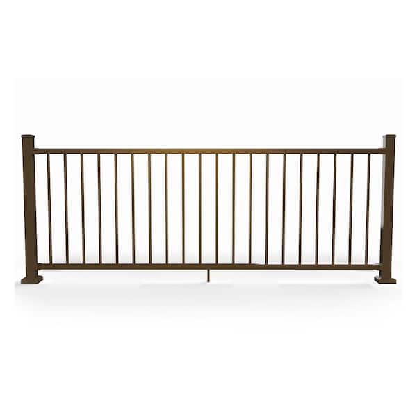 FORTRESS Inspire Railing 32.5 in. H x 6 ft. W Aluminum Black Sand Level  Panel 58132698 - The Home Depot