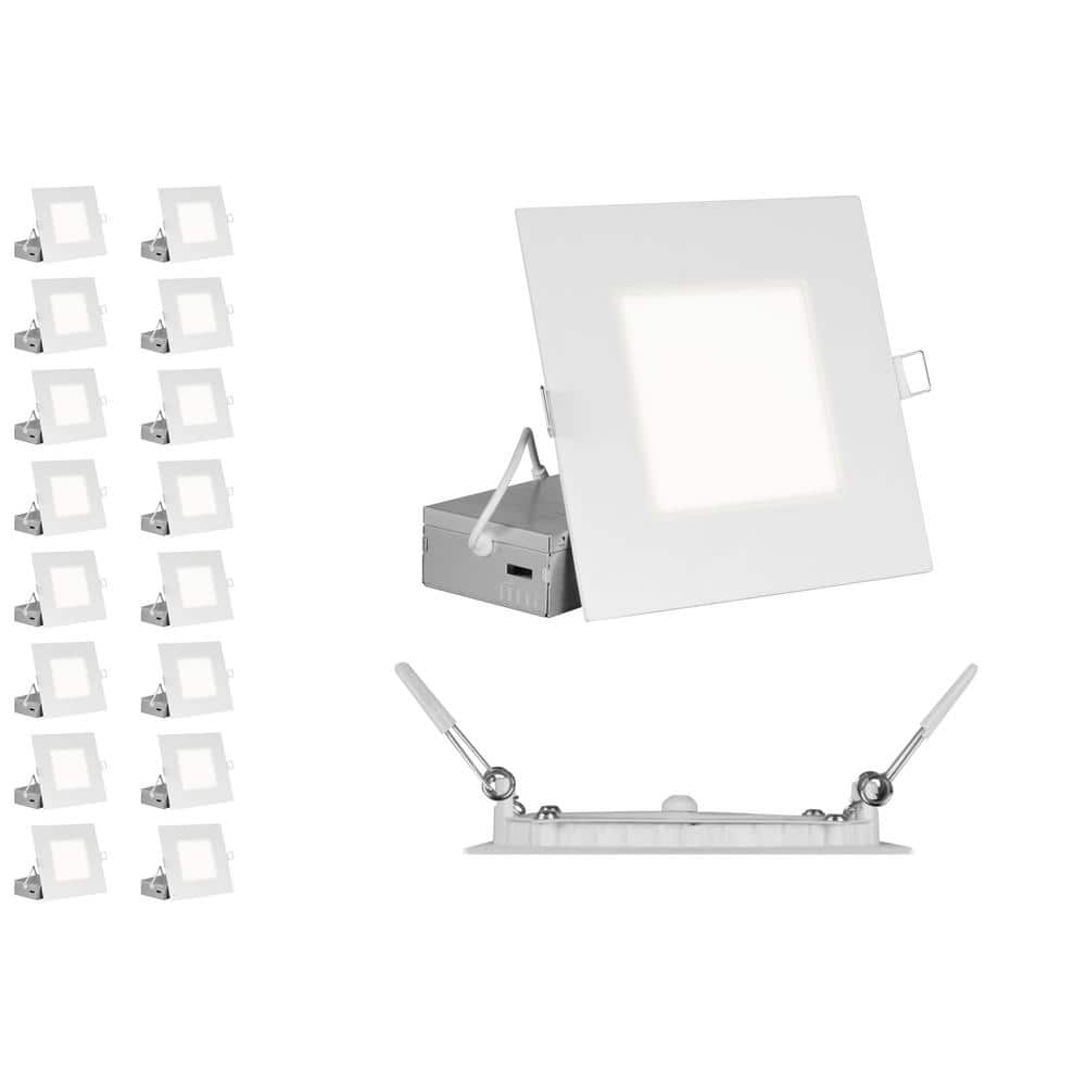 RELS Square 6 in. White Selectable IC-Rated Integrated LED Recessed Downlight Trim Kit, 16-Pack price history on PriceWatchPro