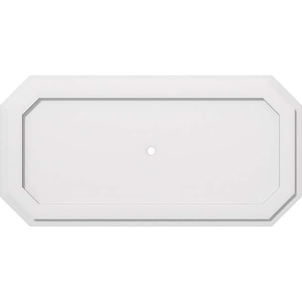 Ekena Millwork 38 in. W x 19 in. H x 1 in. ID x 1 in. P Emerald Architectural Grade PVC Contemporary Ceiling Medallion