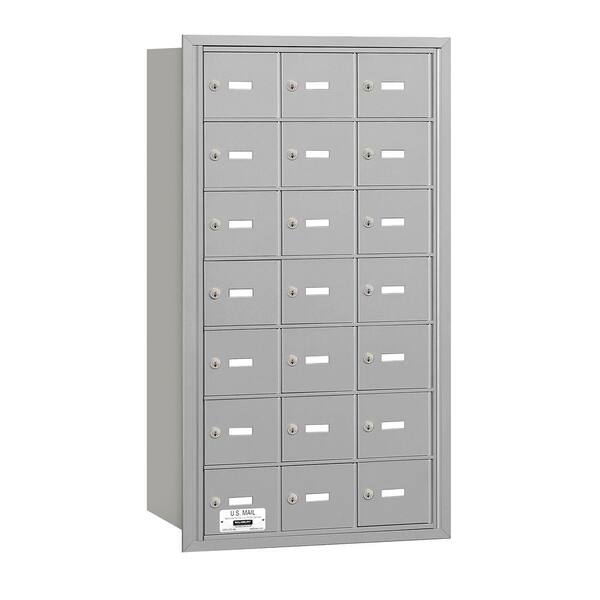 Salsbury Industries Aluminum USPS Access Rear Loading 4B Plus Horizontal Mailbox with 21A Doors