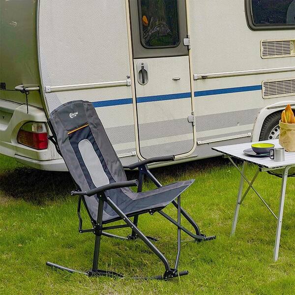 Angel Sar Oversized Folding Outdoor Rocker Camping Chair