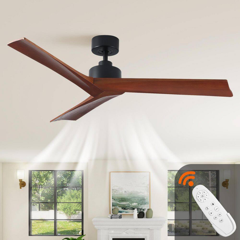 Modern Series 52 in. Indoor Brown Low Profile Ceiling Fan with Remote Included for Bedrooms or Living Rooms price history on PriceWatchPro