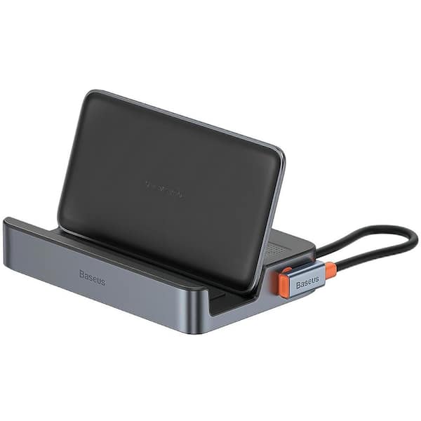 Vrbgify 6-in-1 Docking Station for Steam Deck/ROG Ally X/Legion Go with HDMI 2.0 4K@60Hz, Ethernet, 100W PD & 3 USB-A 3.0 Ports
