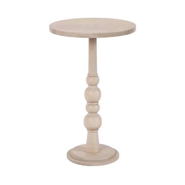 Kate and Laurel Wegner 16 in. White Round Wood End Table