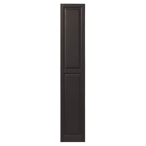 Ply Gem 12 in. x 71 in. Raised Panel Polypropylene Shutters Pair in Brown