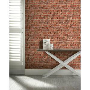 Urban Brick Paper Non-Pasted Wallpaper Roll (Covers 57 Sq. Ft.)