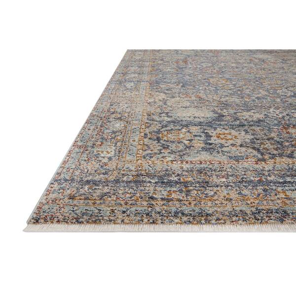Angela Rose Blake 5 ft. 3 in. x 5 ft. 3 in. Round Navy / Multi Transitional Area Rug