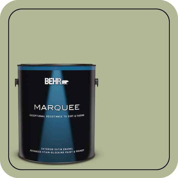 BEHR MARQUEE 1 gal. #PPU11-08 Moss Print Satin Enamel Exterior Paint & Primer