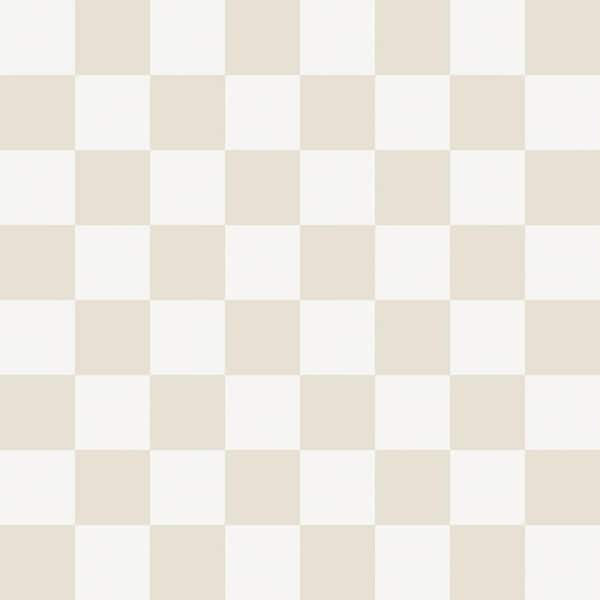 Tempaper Natural Beige Checkmate Vinyl Peel and Stick Wallpaper Roll (Covers 28 sq. ft.)