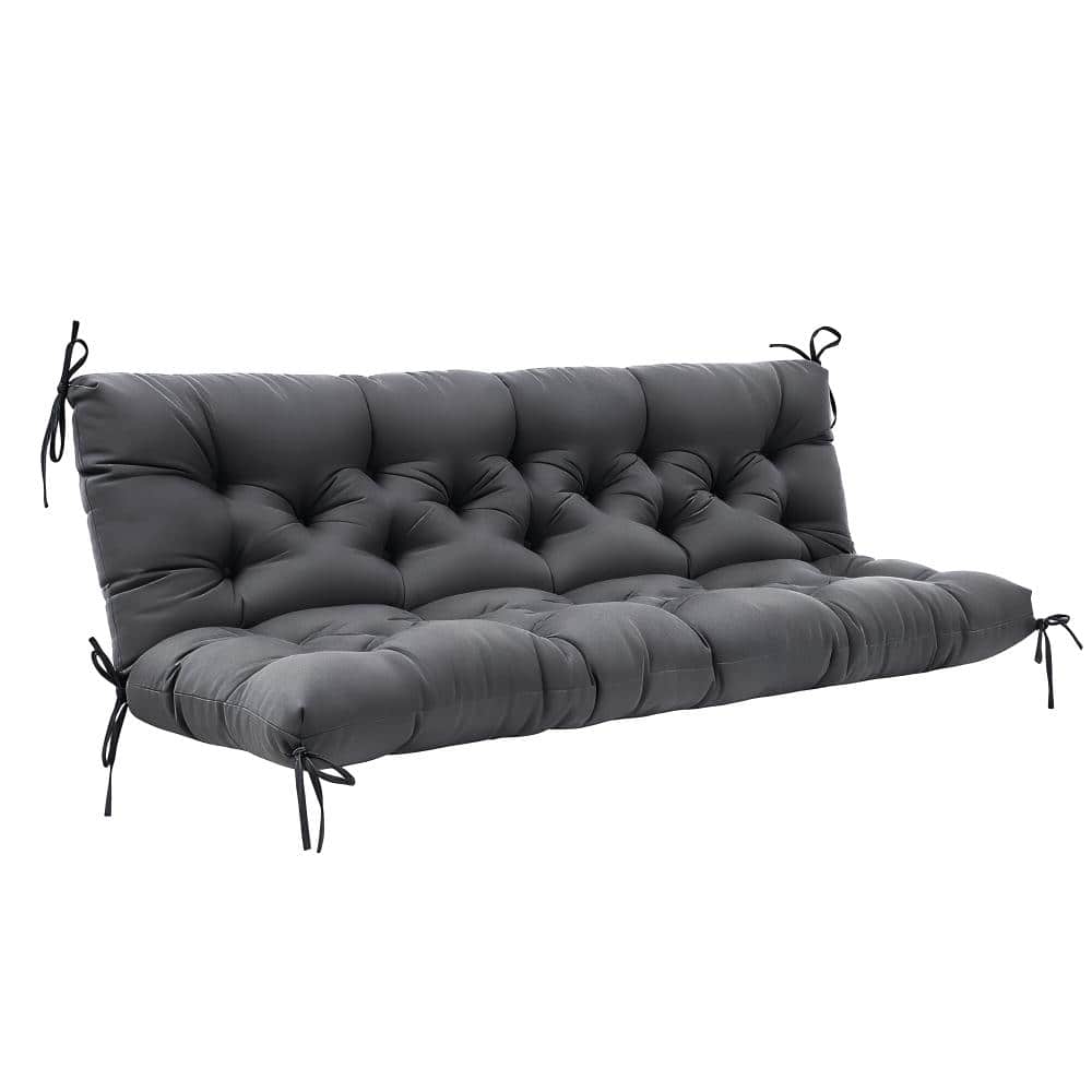 "48""Lx40""W Waterproof Bench Swing Cushion Set High Density Foam Backrest Pad,Gray" price history on PriceWatchPro