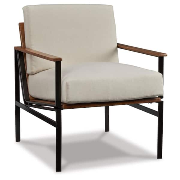 Signature Design By Ashley Tilden Beige Polyester Arm Chair with Removable Cushions