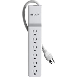 6-Outlet Power Strip Surge Protector with 720 Joules/330-Watt 4 ft. Cord in White