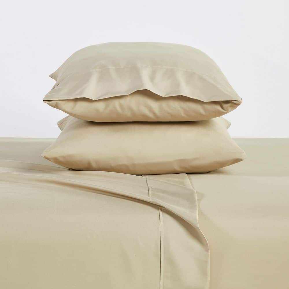 Warm Taupe Twin Bamboo Microfiber 6-Piece Sheet Set