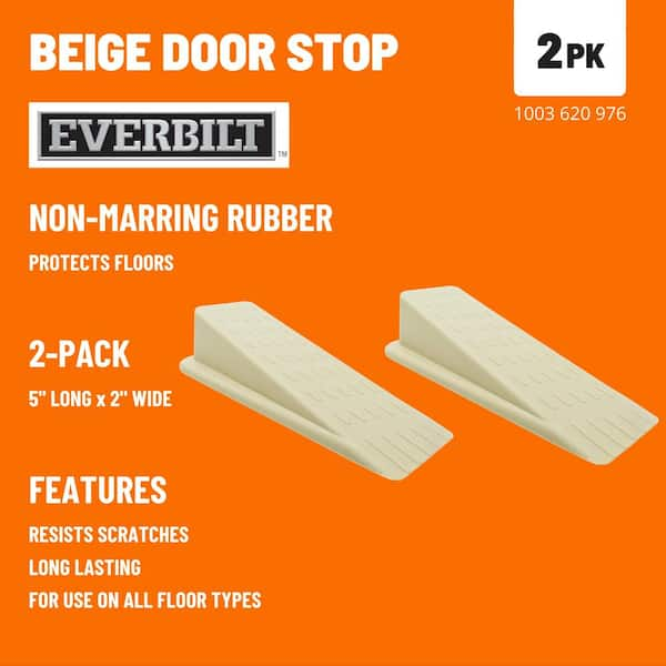 Shepherd Brown Rubber Door Stops (2 per Pack) 9132 - The Home Depot