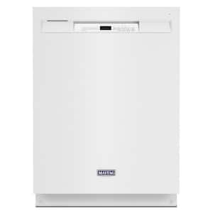 GE 24 in. Built-In Tall Tub Top Control White Dishwasher w/3rd