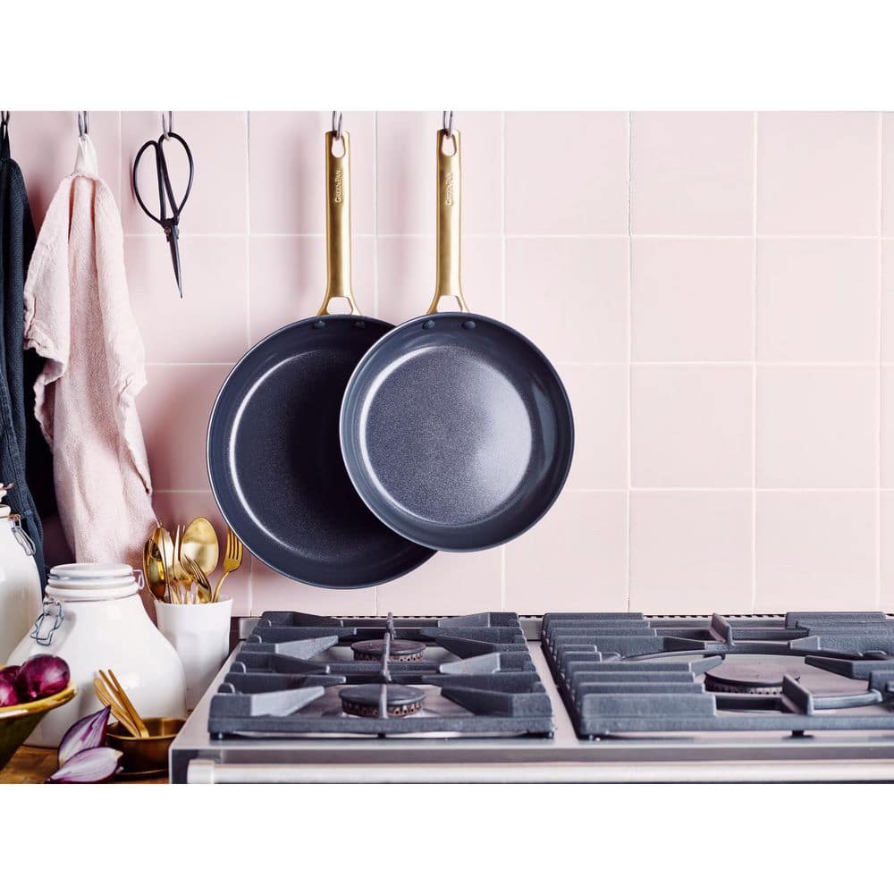 Black Aluminum Nonstick Ceramic Coating 2-Piece Fry Pan Set