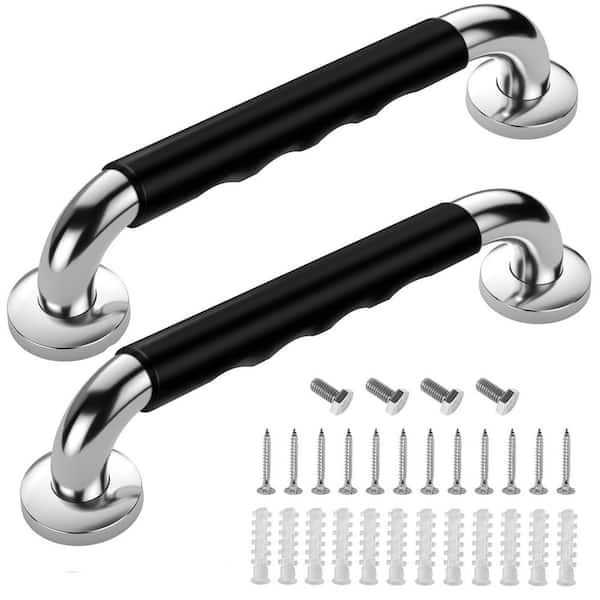 16 in. Anti Slip Safety Handrail, Bath and Toilet Rail for Elderly Senior, Shower Handle Disability Assist (2-Pack)