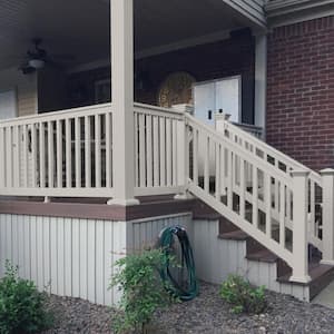 Vanderbilt 3.5 ft. H x 8 ft. W Tan Vinyl Stair Railing Kit