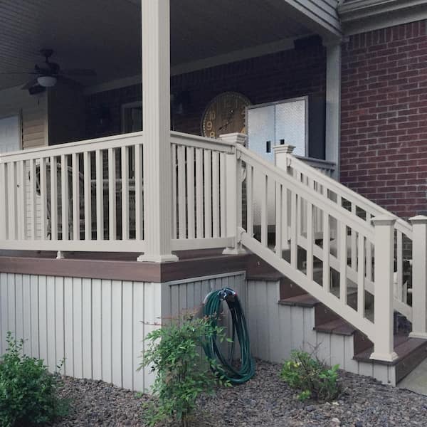 Vanderbilt 3.5 ft. H x 8 ft. W Tan Vinyl Stair Railing Kit