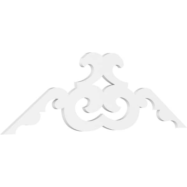 Ekena Millwork 1 in. x 72 in. x 24 in. (8/12) Pitch Benson Gable Pediment Architectural Grade PVC Moulding