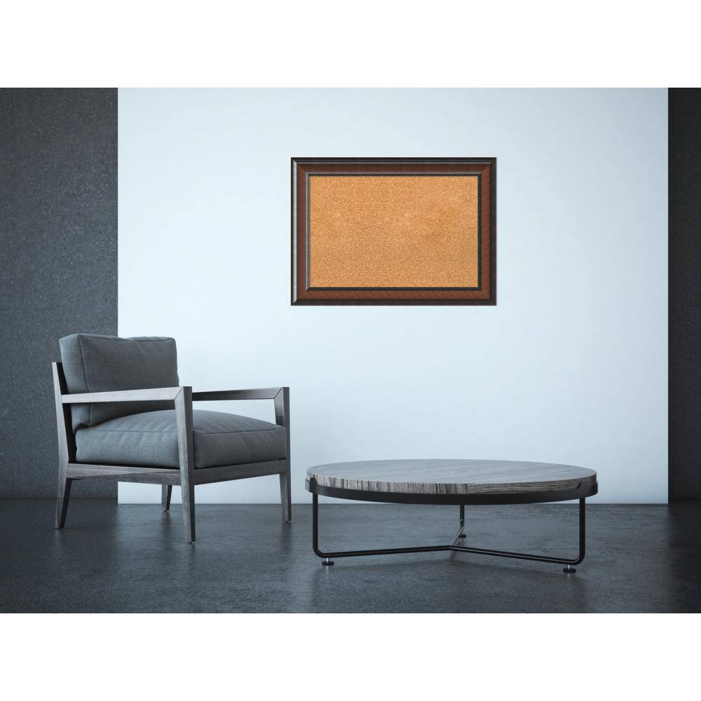 Cyprus Walnut Wood Framed Corkboard with Natural Cork