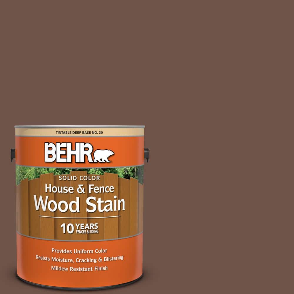 1 gal. #N230-7 Rustic Tobacco Solid Color House and Fence Exterior Wood Sta
